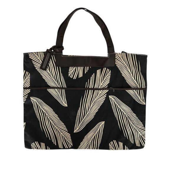BCBGMaxAzria Palm Leaf Flat Tote Bag NWT - Picture 1 of 15